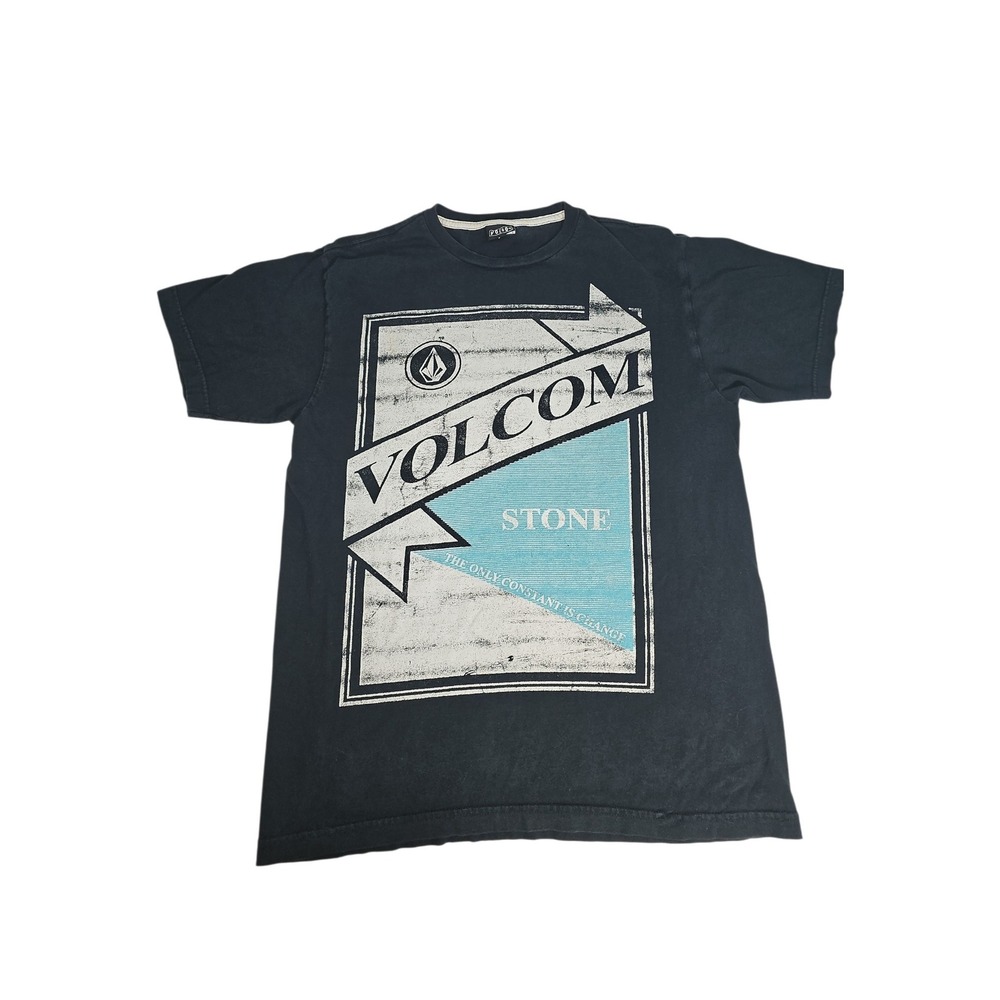 Volcom Y2K T-Shirt Stone The Only Constant is Change Surf Black T-Shirt Men's L